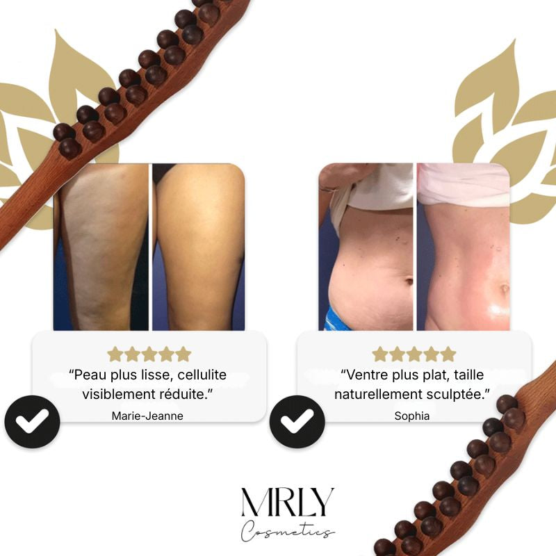 MRLY™ Barre de Drainage Lymphatique en Bois