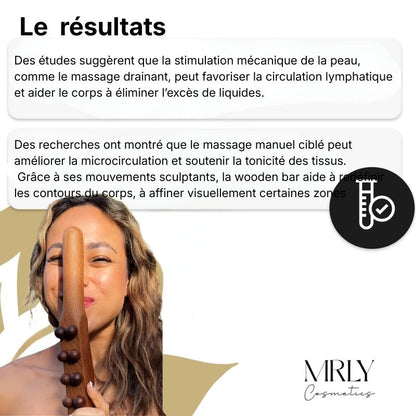 MRLY™ Barre de Drainage Lymphatique en Bois